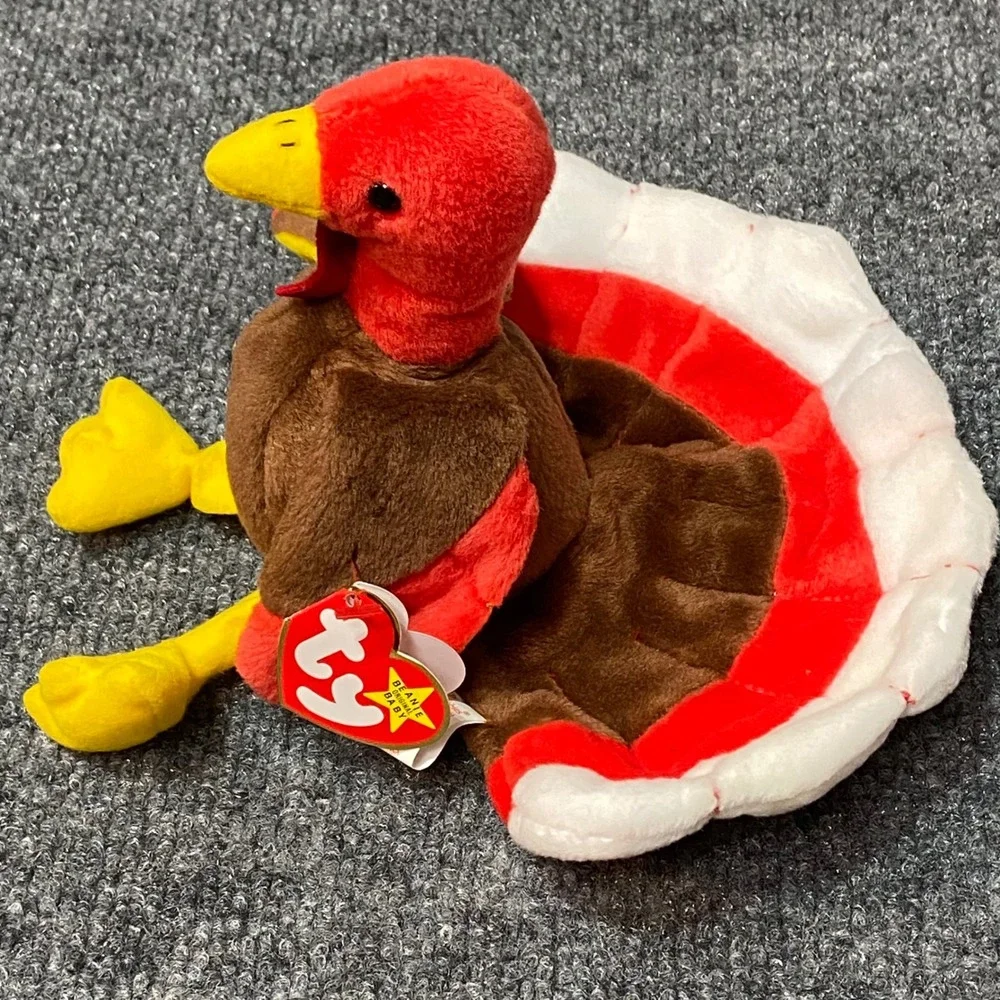 TY Beanie Baby Gobbles the Turkey‎ Toy Thanksgiving 1996 Retired - Tag Errors